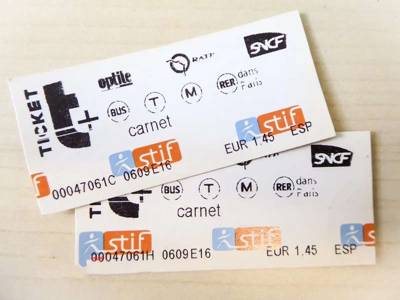 بلیط مترو قطار بین‌ شهری قطار RER